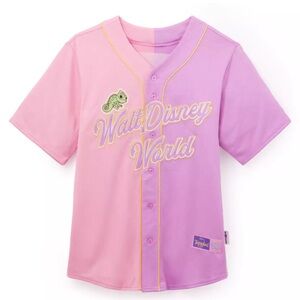 Walt Disney World Tangled Rapunzel Pascal Adult Baseball Jersey NEW
